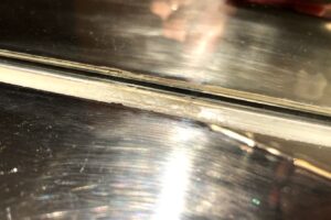 Silicone sealant turning yellow and brittle